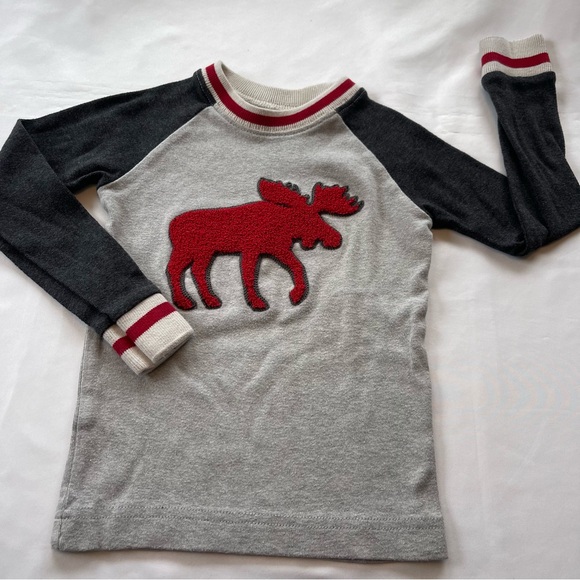 4T MOOSE Pajama set Boy/Girl matching set Long sleeved Lazy One 100%cotton EUC - Picture 2 of 6